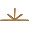 Ekena Millwork Kennewick Rough Sawn Timber Gable Bracket, Western Red Cedar, 108"W x 63"H x 2"D x 6"F, 14/12 Pitch GBW108X63X0206KEN00RWR - alternate 4